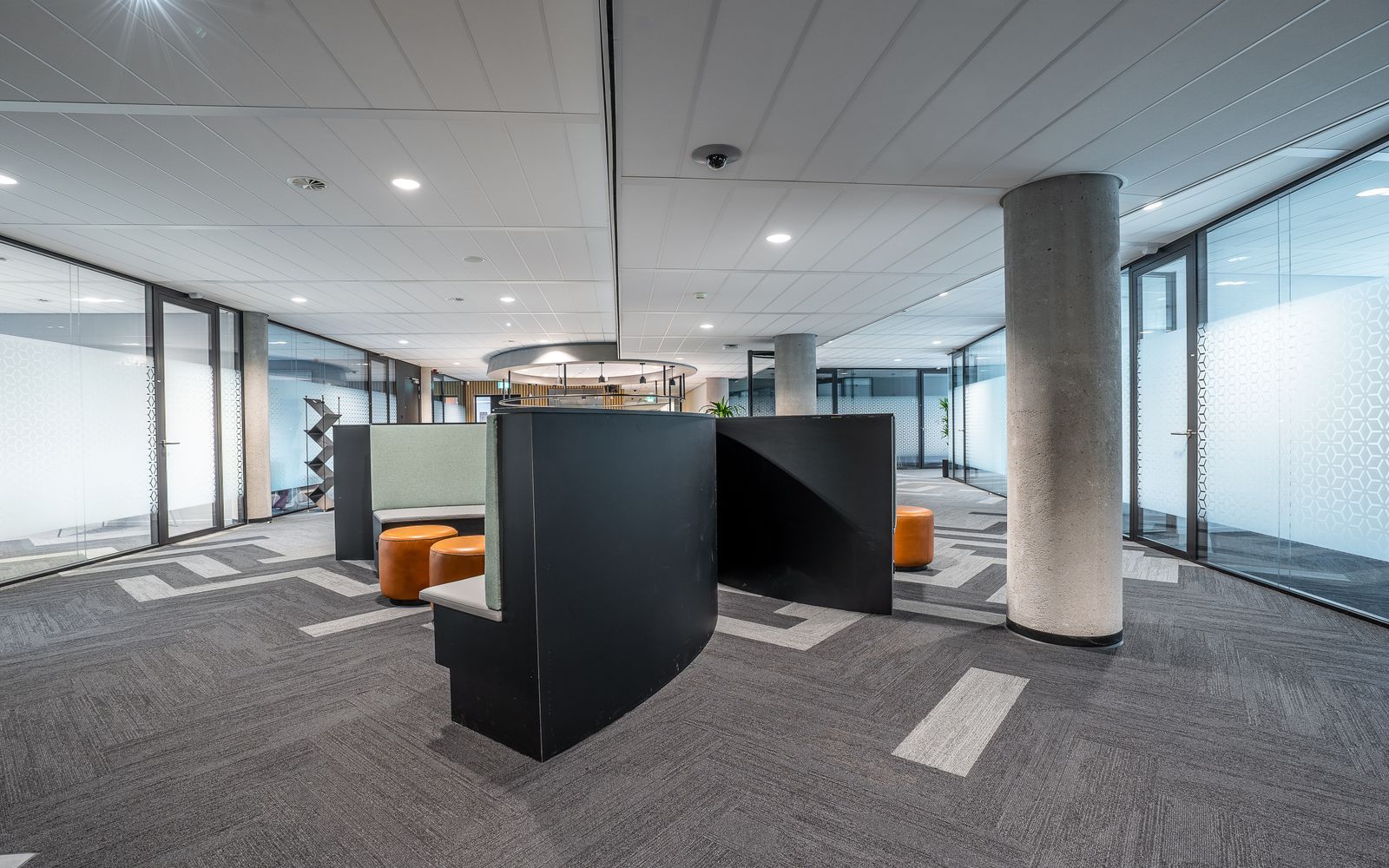 Modern commercial office space maintained by WDS Cleaning